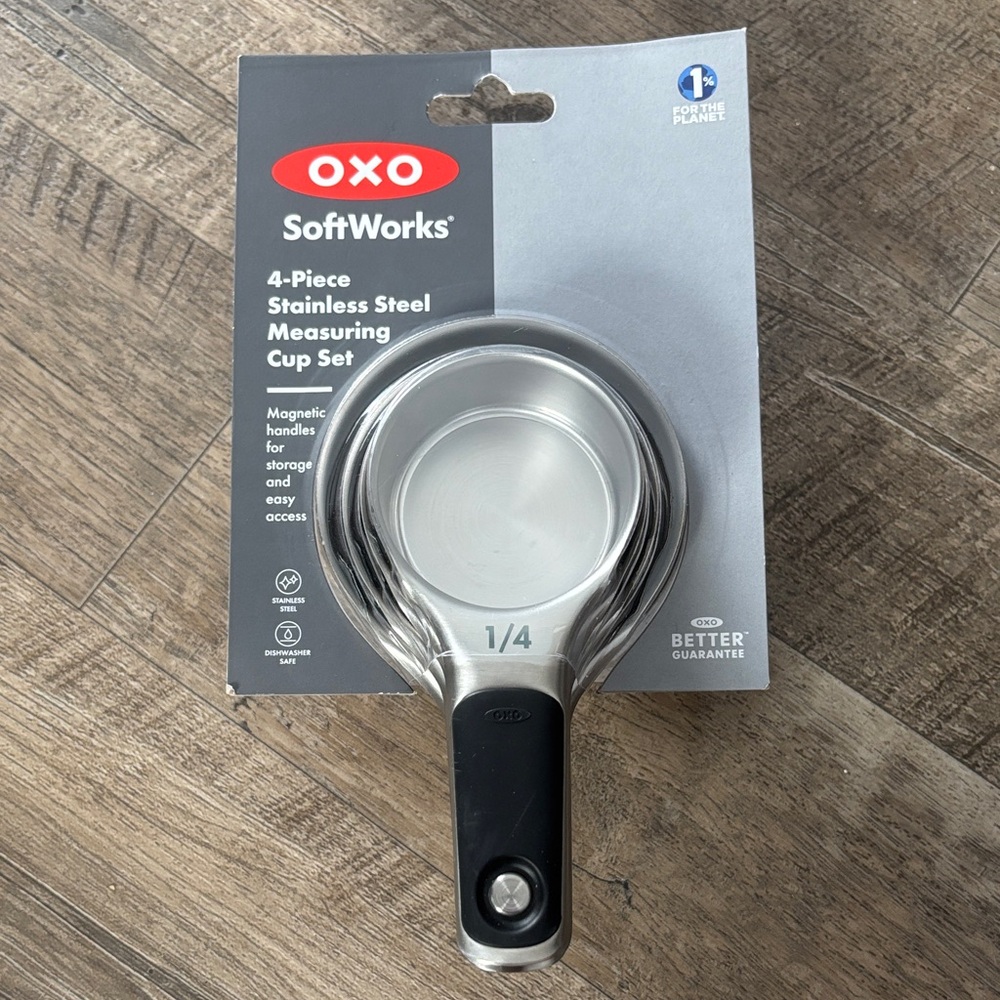 OXO SoftWorks 4 Pc.stainless steel, measuring cups, magnetic handles